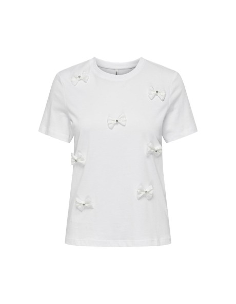 Camisetas lacitos . ONLOLIVIA LIFE REG S/S BOW TOP BOX JRS