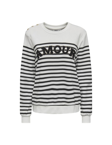 ONLALLIE L/S STRIPE O-NECK CS SWT