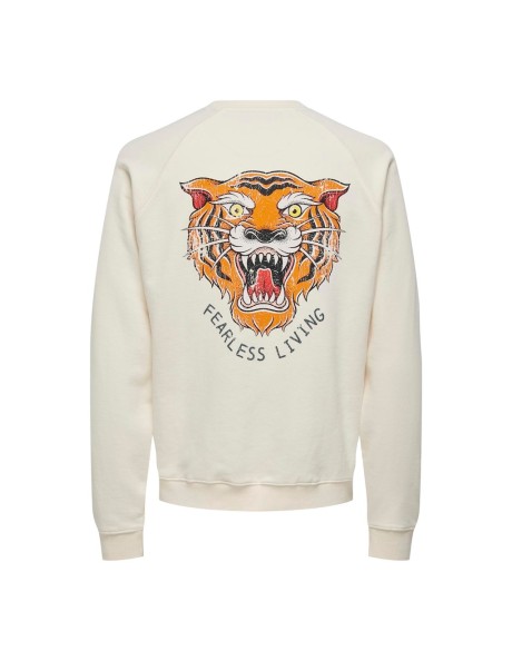 Sudera tigre . ONSMICHI LIFE REG CREW NECK SWEAT