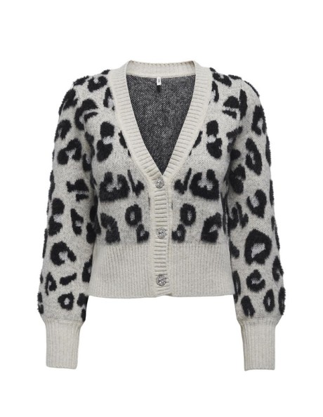 Chaqueta animal print . ONLSARA LS GLITER CARDIGAN CS KNT