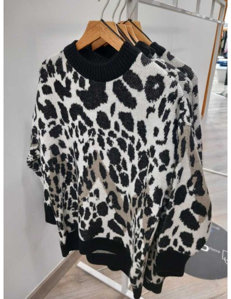 Jersey animal print . ONHELENA LS JQ NECK