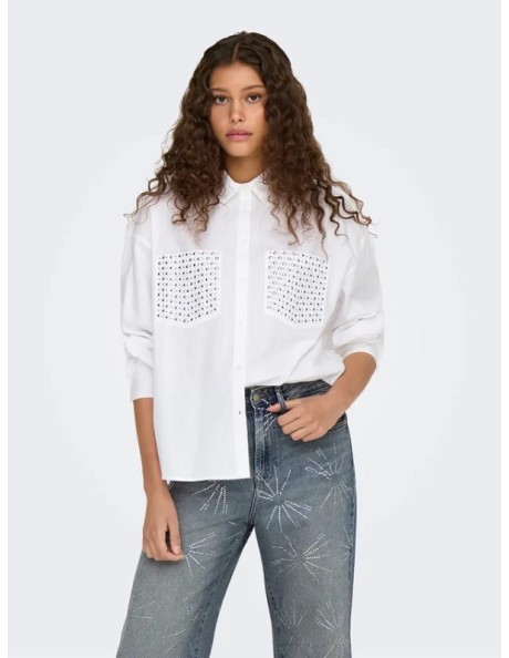 Camisa .ONLGITHA LIFE LS STUDDED SHIRT WVN