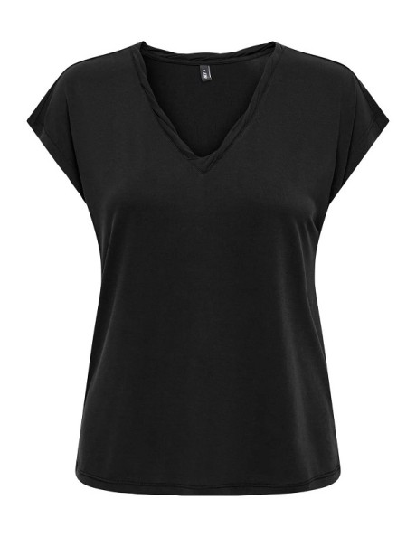 Camiseta cuello pico . ONLHANNAH S/S V-NECK TOP CC JRS