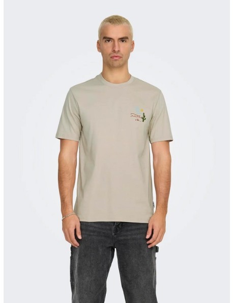 Camiseta palmera pecho . ONSRANSON REG EMB SS TEE