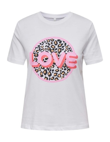 Camiseta love . ONLARIYA LIFE REG S/S LOVE TOP BOX JRS